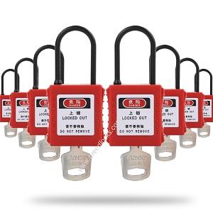 4mm Dia. Isolated Nylon Shackle ABS Plastic Padlock B Type