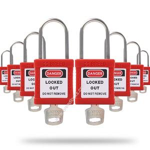4mm Dia. Thin Shackle ABS Plastic LOTO Padlock E Type
