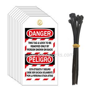 Bilingual DO NOT OPERATE Safety Warning Tag English-Spanish 