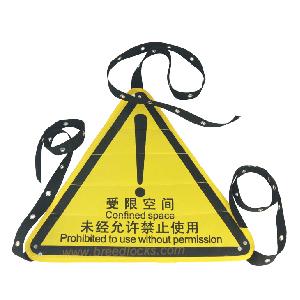 Confined Space Lockout Warning Sign For Manhole