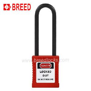 De-electric Plastic Padlock with 76mm Long Nylon Shackle E Type