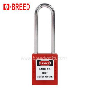 Plastic Padlock with 76mm Long Steel Shackle Padlock D Type 