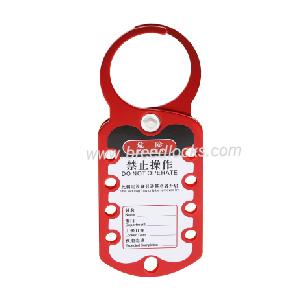 Red Aluminum Alloy Hasp 9 Padlock Holes