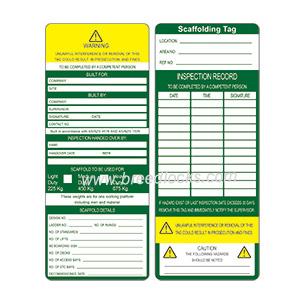 OSHA Lockout Tagout Scaffolding Tags Ladder Tag Inserts